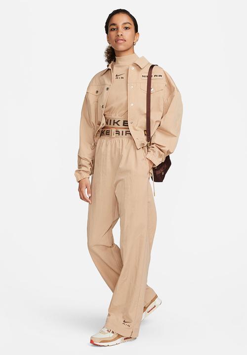 Nike - W nsw air high rise woven pant - hemp & baroque brown 