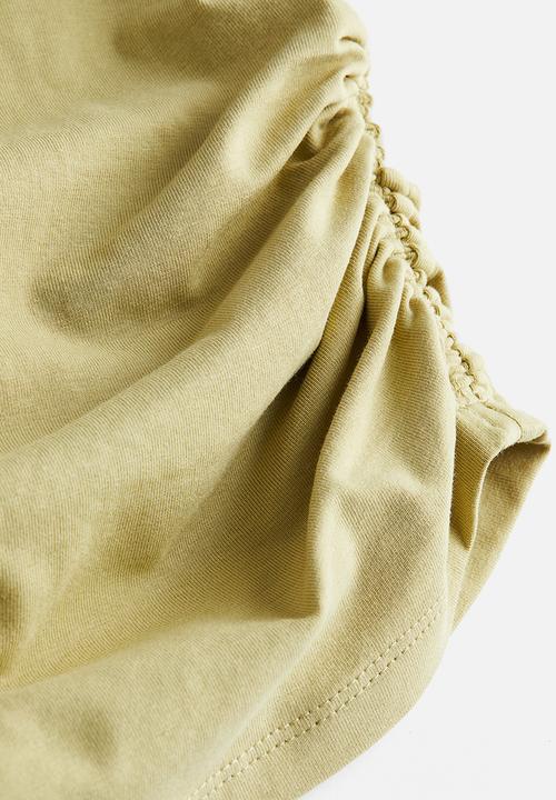 H&M - Gathered jersey top - light pistachio green
