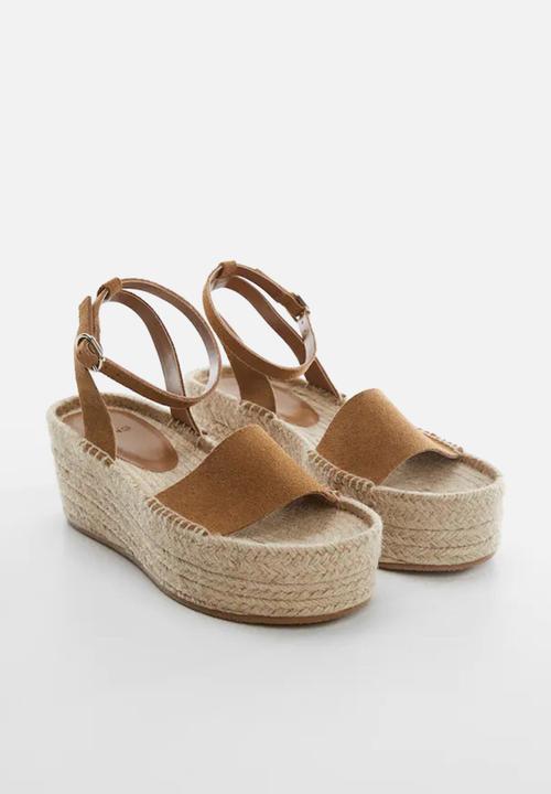 MANGO - Ari platform sandal - medium brown