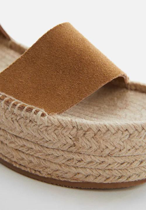 MANGO - Ari platform sandal - medium brown