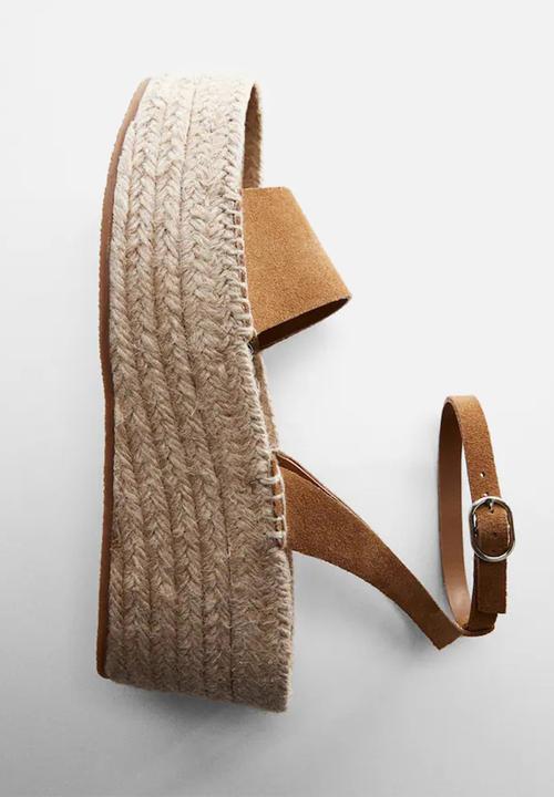 MANGO - Ari platform sandal - medium brown