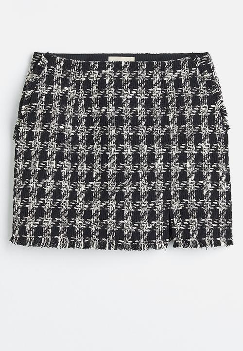 H&M - Bouclé skirt - black