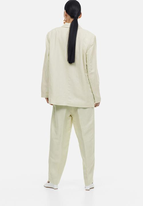 H&M - Double-breasted blazer - light green