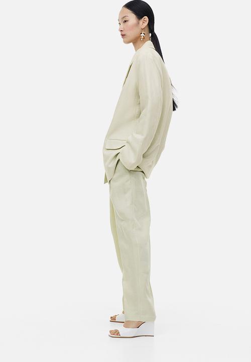 H&M - Double-breasted blazer - light green