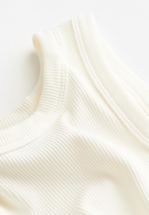 H&M - Cropped vest top - white