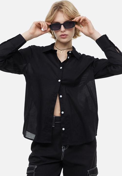 H&M - Cotton shirt - black