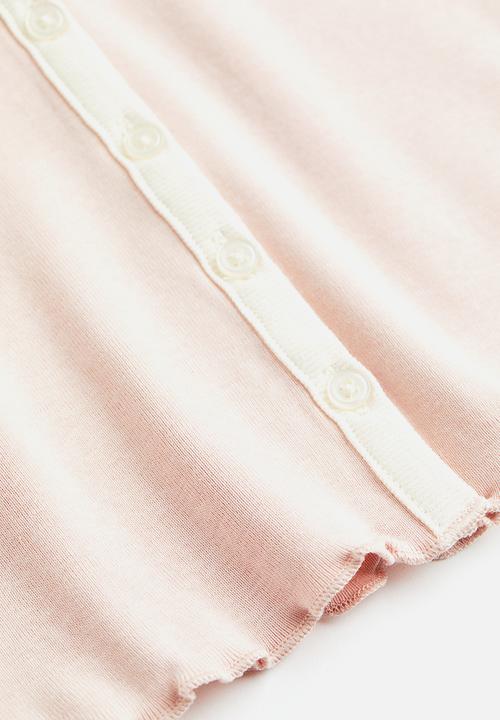 H&M - Button-front cropped top - pink