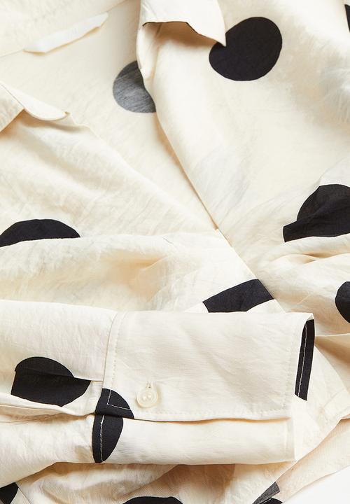 H&M - Collared blouse - light beige