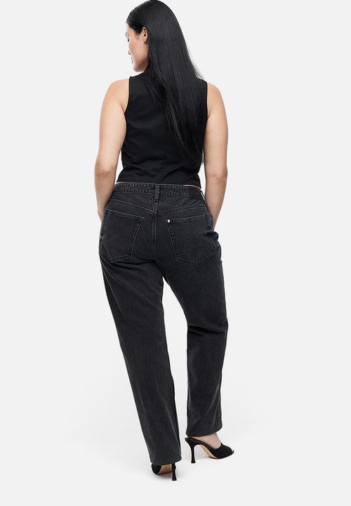 H&M - Curvy fit straight regular jeans - black