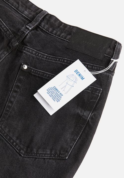 H&M - Curvy fit straight regular jeans - black