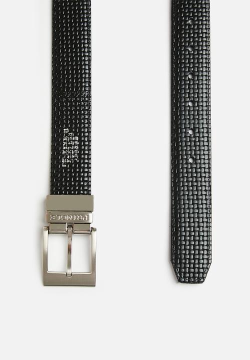 Pringle of Scotland - Greyson reversible belt - black & brown 