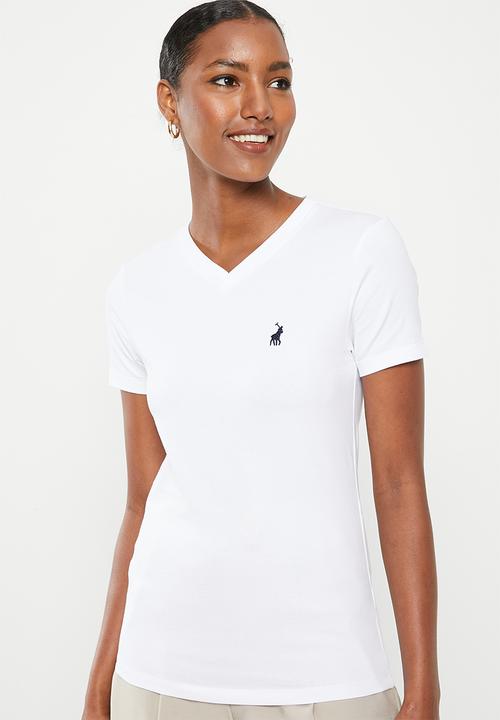 POLO - Kelly v-neck tee - white