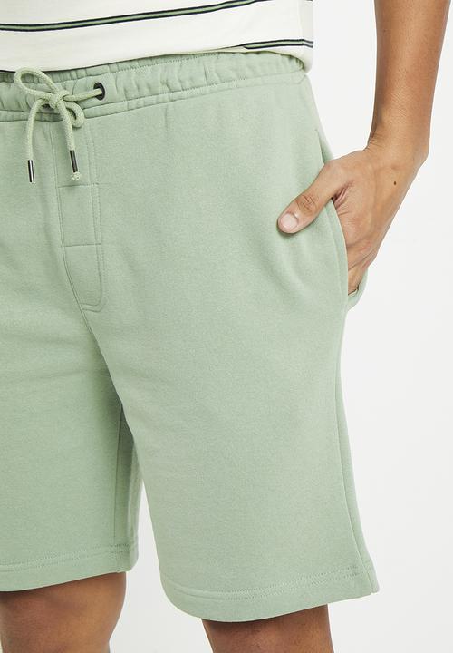 Brave Soul - Brushed back fleece shorts - mint green