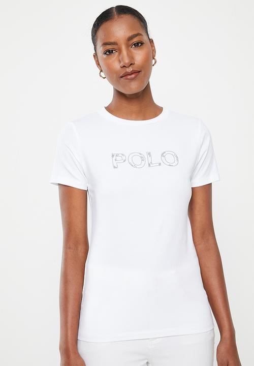POLO - Sadie beaded tee - white