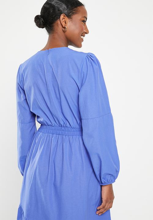 Trendyol - Modest elasticated waist skater dress - blue