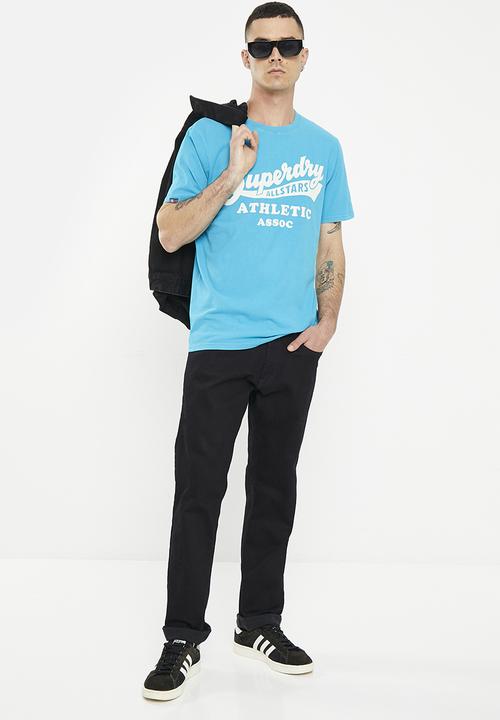 Superdry. - Vintage home run tee - enamel blue
