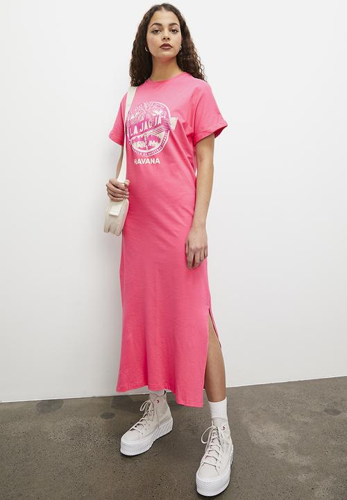 Superbalist - Graphic mini t-shirt dress - pink