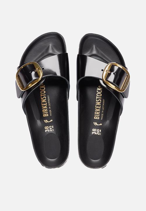 Birkenstock - Madrid high shine big buckle narrow - black