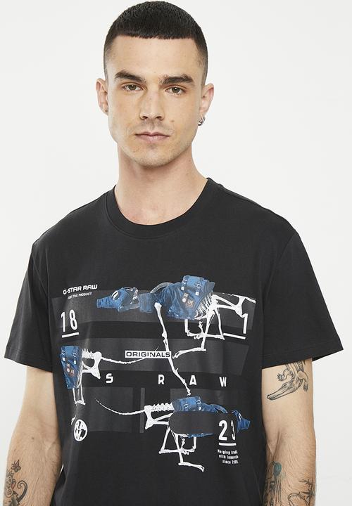 G-STAR - Running dog logo short sleeve - dk black