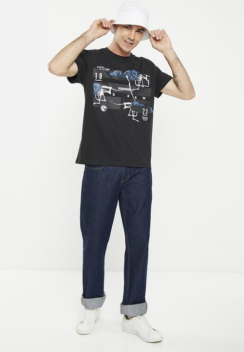 G-STAR - Running dog logo short sleeve - dk black