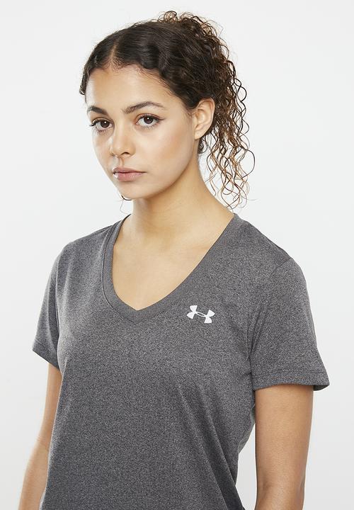 Under Armour - Tech ssv solid - carbon heather - metallic silver