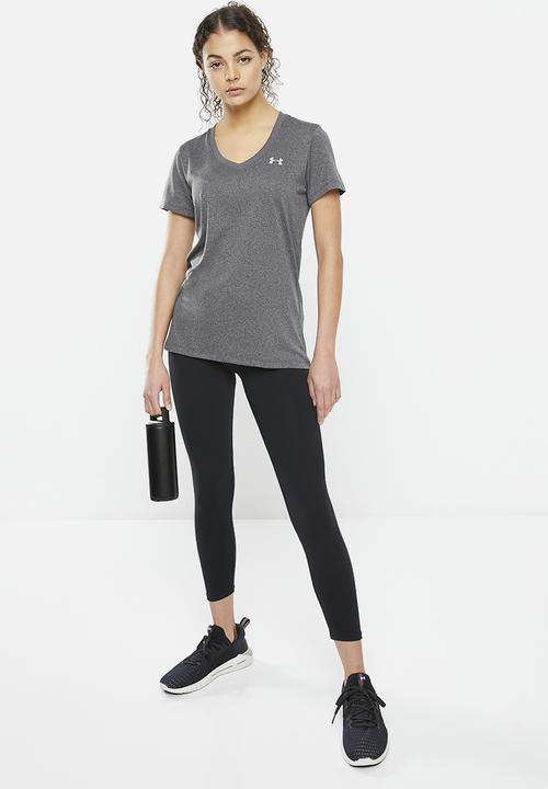 Under Armour - Tech ssv solid - carbon heather - metallic silver