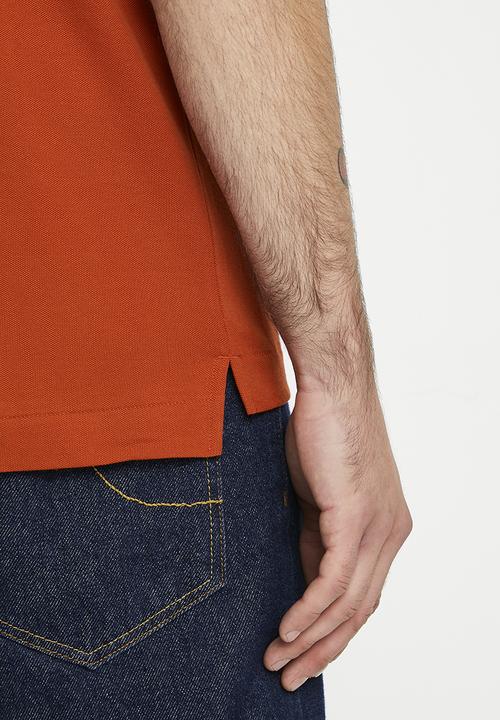G-STAR - Dunda slim stripe polo short sleeve pk o - rooibos tea