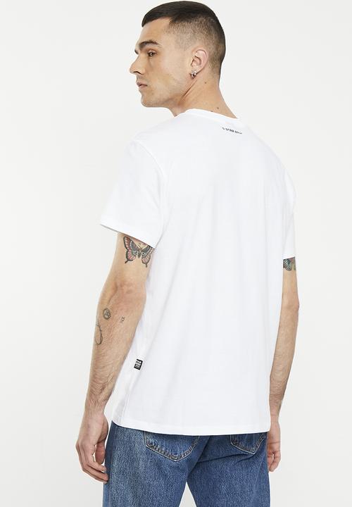 G-STAR - Running dog logo+ short sleeve - white