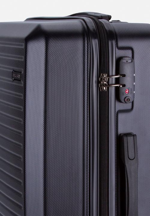 Voyager - Mahe 4 wheel trolley case - black