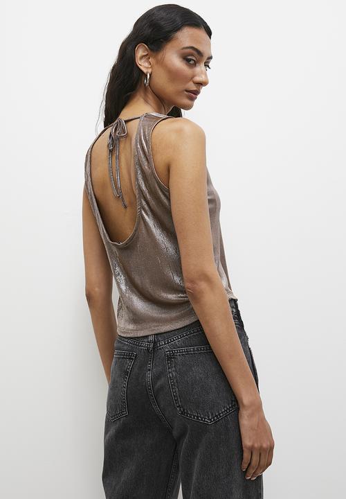 Superbalist - Metalic vest - brown 