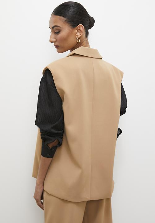 Superbalist - Sleeveless blazer - camel