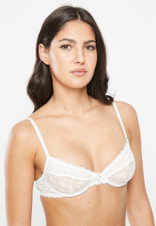 Cotton On - Aurora lace underwire bra - cream