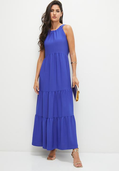 MILLA - Tiered statement maxi with bow detail - bluing