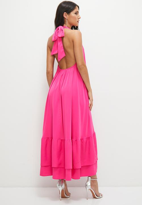 MILLA - Statement tiered trapeze maxi - fuscia