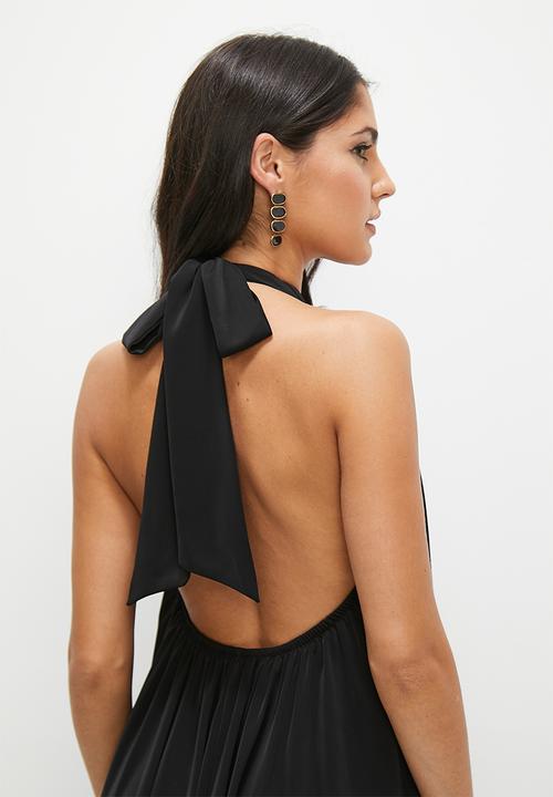 MILLA - Statement tiered trapeze maxi - black