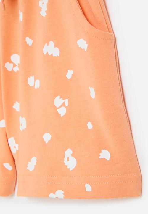 Pop Candy - Printed  shorts - orange multi
