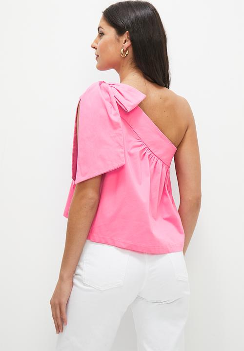MILLA - Asym bow detail shell - sweet pink