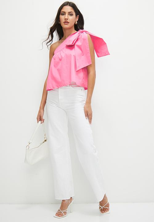 MILLA - Asym bow detail shell - sweet pink