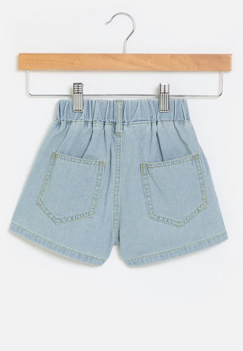 Pop Candy - Elasticated denim shorts - blue multi