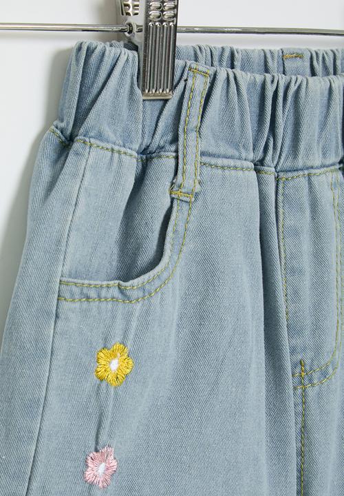 Pop Candy - Elasticated denim shorts - blue multi