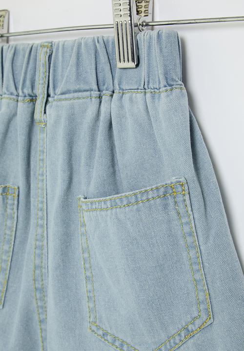 Pop Candy - Elasticated denim shorts - blue multi