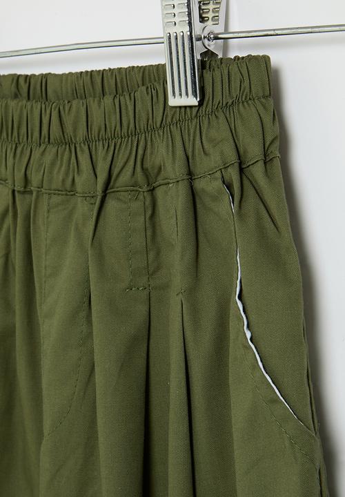 Pop Candy - Drawstring cuff pants - green