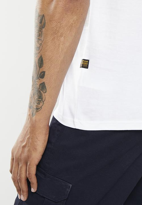 G-STAR - One cut and sewn gr r t short sleeve - white