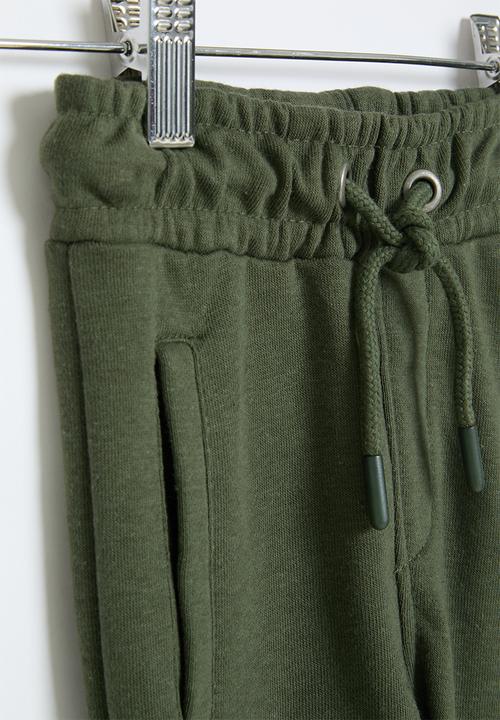 MINOTI - boys basic emb fleece jogpant - khaki