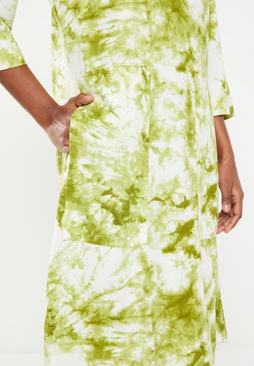 AMANDA LAIRD CHERRY - Bassonia - chartreuse  & white tie dye