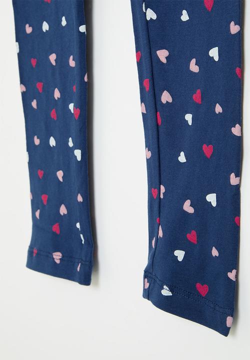 MINOTI - Girls basic aop leggings - navy