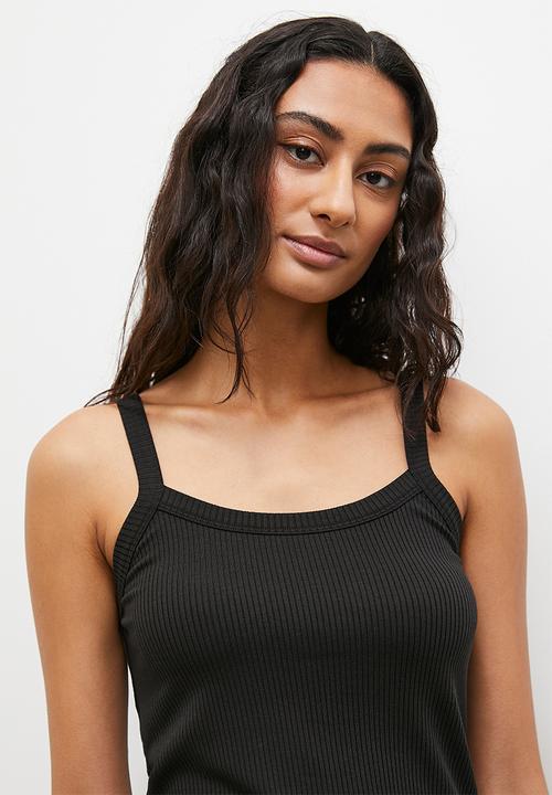 Superbalist - Knit soft rib cami set - black