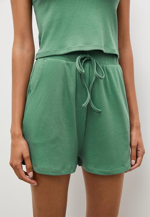 Superbalist - Knit soft rib cami set - sage