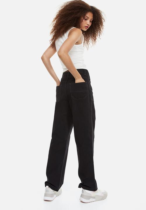 H&M - Twill cargo trousers - black