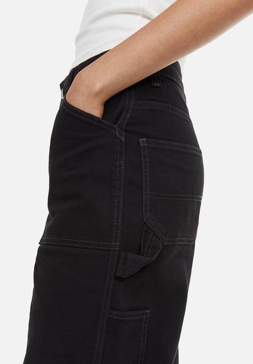 H&M - Twill cargo trousers - black
